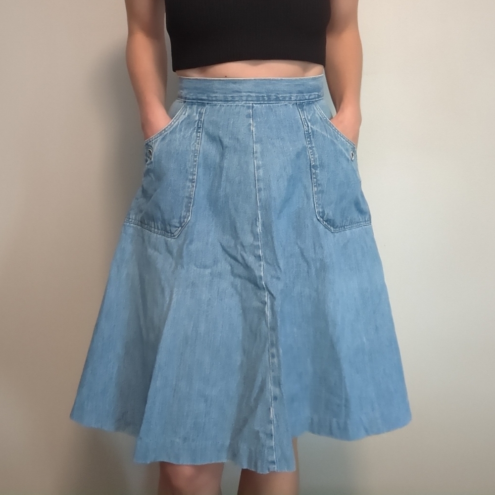 Vintage denim A line skirt